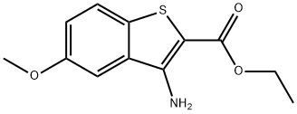 Ethyl 3-amino-5-methoxy-1-benzothiophene-2-carboxylate Struktur