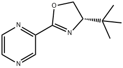 Pyrazine, 2-[(4S)-4-(1,1-dimethylethyl)-4,5-dihydro-2-oxazolyl]- Struktur