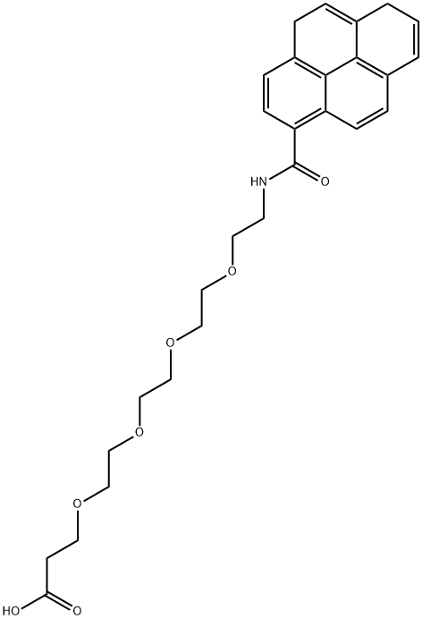 Pyrene -PEG4-acid Struktur