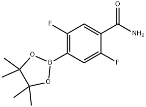 2,5-difluoro-4-(4,4,5,5-tetramethyl-1,3,2-dioxaborol
an-2-yl)benzamide Structure