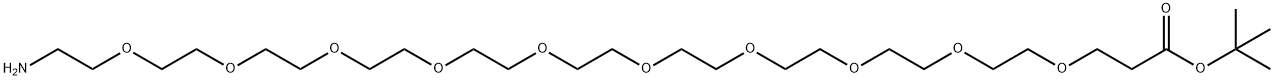Amino-PEG10-t-butyl ester Structure