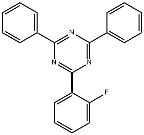 1,3,5-Triazine, 2-(2-fluorophenyl)-4,6-diphenyl- 化学構造式