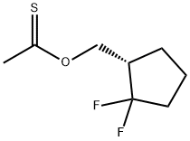 1-{[(2,2-difluorocyclopentyl)methyl]sulfanyl}ethan-1-one Structure