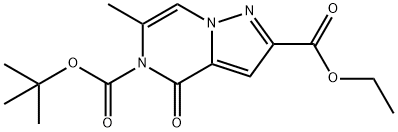 Ethyl 5-BOC-6-methyl-4-oxopyrazolo[1,5-a]pyrazine-2-carboxylate Structure