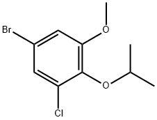 5-Bromo-3-chloro-2-isopropoxyanisole 化学構造式