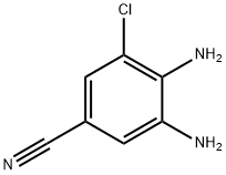 3,4-二氨基-5-氯苯甲腈 结构式