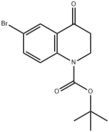 1(2H)-Quinolinecarboxylic acid, 6-bromo-3,4-dihydro-4-oxo-, 1,1-dimethylethyl ester Structure