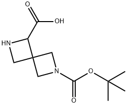 2,6-Diazaspiro[3.3]heptane-1,6-dicarboxylic acid, 6-(1,1-dimethylethyl) ester Structure