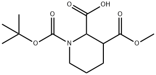 1,2,3-Piperidinetricarboxylic acid, 1-(1,1-dimethylethyl) 3-methyl ester Structure
