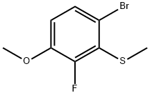 (6-溴-2-氟-3-甲氧基苯基)(甲基)硫烷, 1822822-76-3, 结构式