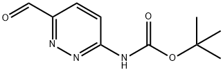 tert-butyl N-(6-formylpyridazin-3-yl)carbamate 化学構造式