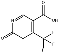 6-Oxo-4-(trifluoromethyl)-1,6-dihydropyridine-3-carboxylic acid 化学構造式
