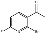 Ethanone, 1-(2-bromo-6-fluoro-3-pyridinyl)- Structure