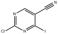 5-Pyrimidinecarbonitrile, 2-chloro-4-iodo- Struktur