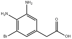 3,4-diamino-5-bromophenylacetic acid Structure