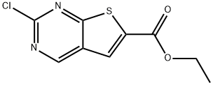 ethyl 2-chlorothieno[2,3-d]pyrimidine-6-carboxylate Struktur