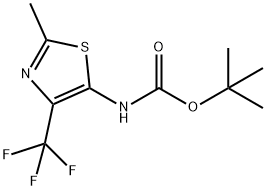 tert-butyl N-[2-methyl-4-(trifluoromethyl)-1,3-thiazol-5-yl]carbamate,1824280-56-9,结构式