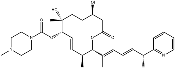 1825302-42-8 (2S,3S,4E,6S,7R,10R)-7,10-二羟基-3,7-二甲基-2-[(1E,3E,5R)-1-甲基-5-(2-吡啶基)-1,3-己二烯-1-基]-12-氧代氧杂环十二烷-4-烯-6-基 4-甲基-1-哌嗪羧酸酯