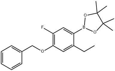 2-(4-(苄氧基)-2-乙基-5-氟苯基)-4,4,5,5-四甲基-1,3,2-二噁硼戊环,1825308-37-9,结构式