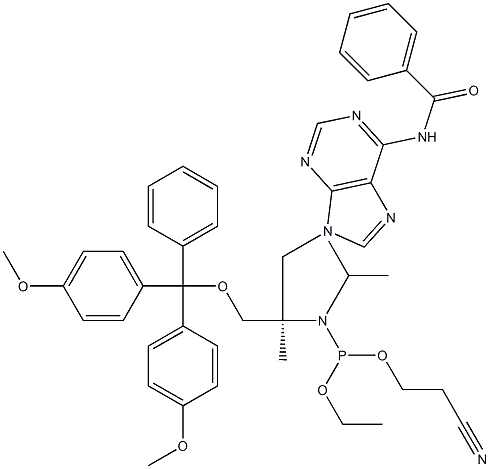 (R)-GNA-A(Bz) phosphoramidite, 182625-87-2, 结构式