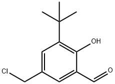 Benzaldehyde, 5-(chloromethyl)-3-(1,1-dimethylethyl)-2-hydroxy- Structure