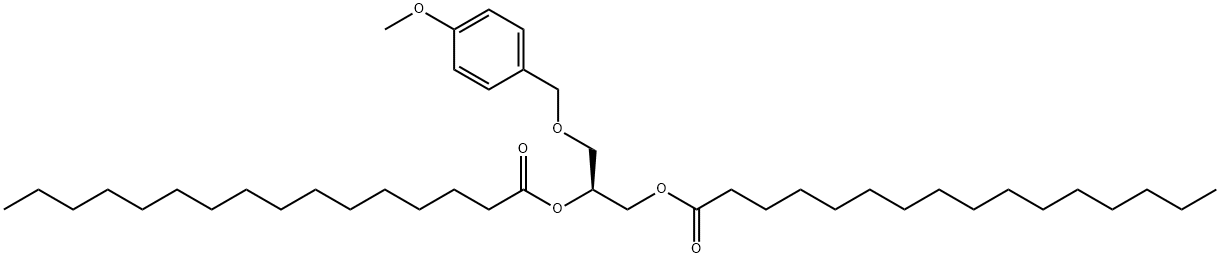 Hexadecanoic acid, 1-[[(4-methoxyphenyl)methoxy]methyl]-1,2-ethanediyl ester, (S)- (9CI) Structure