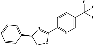(R)-4-Phenyl-2-(5-(trifluoromethyl)pyridin-2-yl)-4,5-dihydrooxazole 化学構造式