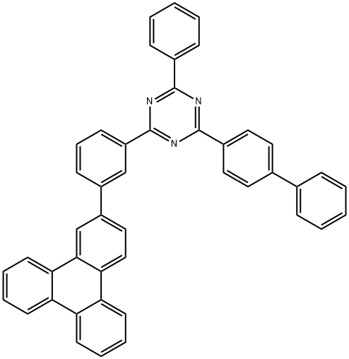 1,3,5-Triazine, 2-[1,1'-biphenyl]-4-yl-4-phenyl-6-[3-(2-triphenylenyl)phenyl]- Structure