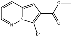 Pyrrolo[1,2-b]pyridazine-6-carboxylic acid, 7-bromo-, methyl ester Structure