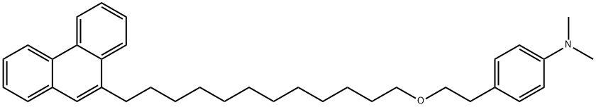 Benzenamine, N,N-dimethyl-4-[2-[[12-(9-phenanthrenyl)dodecyl]oxy]ethyl]- Struktur