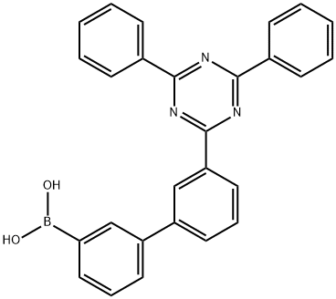 Boronic acid, B-[3'-(4,6-diphenyl-1,3,5-triazin-2-yl)[1,1'-biphenyl]-3-yl]- Structure