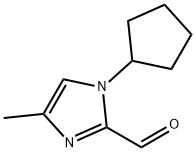 1H-Imidazole-2-carboxaldehyde, 1-cyclopentyl-4-methyl- Structure