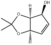 4H-Cyclopenta-1,3-dioxol-4-ol, 3a,6a-dihydro-2,2-dimethyl-, (3aS,4S,6aR)- Struktur
