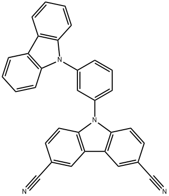 9H-Carbazole-3,6-dicarbonitrile, 9-[3-(9H-carbazol-9-yl)phenyl]-,1857417-40-3,结构式