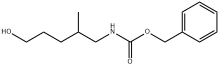 Carbamic acid, N-(5-hydroxy-2-methylpentyl)-, phenylmethyl ester 化学構造式