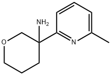 2H-Pyran-3-amine, tetrahydro-3-(6-methyl-2-pyridinyl)- 结构式