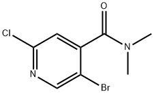 4-Pyridinecarboxamide, 5-bromo-2-chloro-N,N-dimethyl-|5-溴-2-氯-N,N-二甲基异烟酰胺