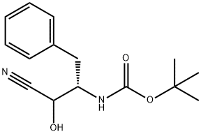 Carbamic acid, N-[(1S)-2-cyano-2-hydroxy-1-(phenylmethyl)ethyl]-, 1,1-dimethylethyl ester 结构式