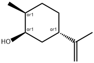 rel-(1α*)-2α*-メチル-5β*-(1-メチルエテニル)シクロヘキサノール 化学構造式