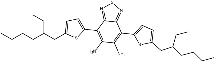 2,1,3-Benzothiadiazole-5,6-diamine, 4,7-bis[5-(2-ethylhexyl)-2-thienyl]- Structure