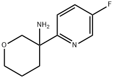 2H-Pyran-3-amine, 3-(5-fluoro-2-pyridinyl)tetrahydro- Structure