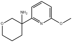 2H-Pyran-3-amine, tetrahydro-3-(6-methoxy-2-pyridinyl)- Structure