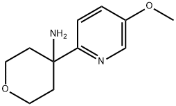 2H-Pyran-4-amine, tetrahydro-4-(5-methoxy-2-pyridinyl)- 结构式