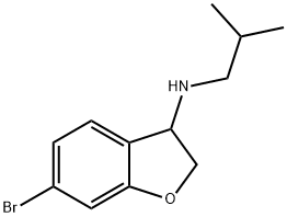 6-bromo-N-(2-methylpropyl)-2,3-dihydro-1-benzof uran-3-amine Structure