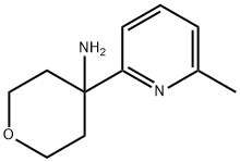 2H-Pyran-4-amine, tetrahydro-4-(6-methyl-2-pyridinyl)- Struktur