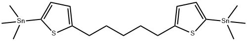 Stannane, 1,1'-(1,5-pentanediyldi-5,2-thiophenediyl)bis[1,1,1-trimethyl- Structure