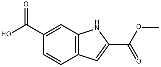 1H-Indole-2,6-dicarboxylic acid, 2-methyl ester Structure