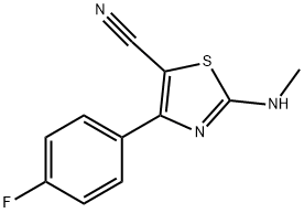 5-Thiazolecarbonitrile, 4-(4-fluorophenyl)-2-(methylamino)-|4-(4-氟苯基)-2-(甲氨基)噻唑-5-甲腈