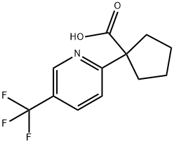 Cyclopentanecarboxylic acid, 1-[5-(trifluoromethyl)-2-pyridinyl]- Struktur