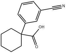 Cyclohexanecarboxylic acid, 1-(3-cyanophenyl)- Structure